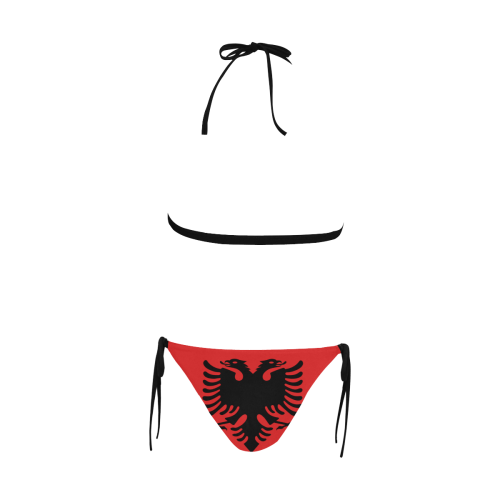 ALBANIA Buckle Front Halter Bikini Swimsuit (Model S08)