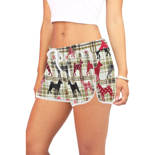 Basenji Women's All Over Print Relaxed Shorts (Model L19)