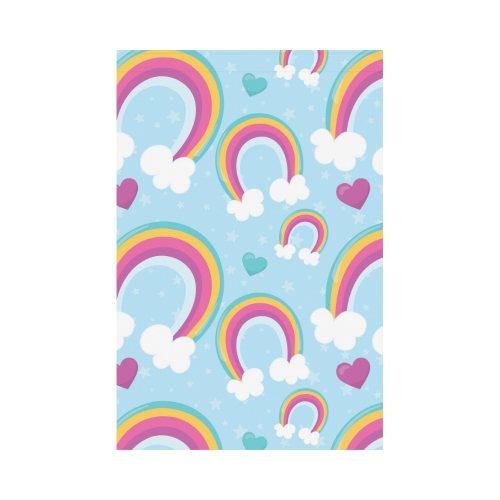 Rainbow Sky Garden Flag 12‘’x18‘’（Without Flagpole）
