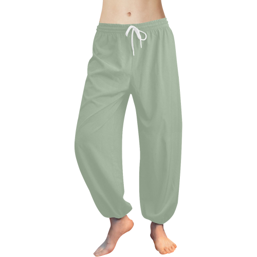 Smoke Green Women's All Over Print Harem Pants (Model L18)
