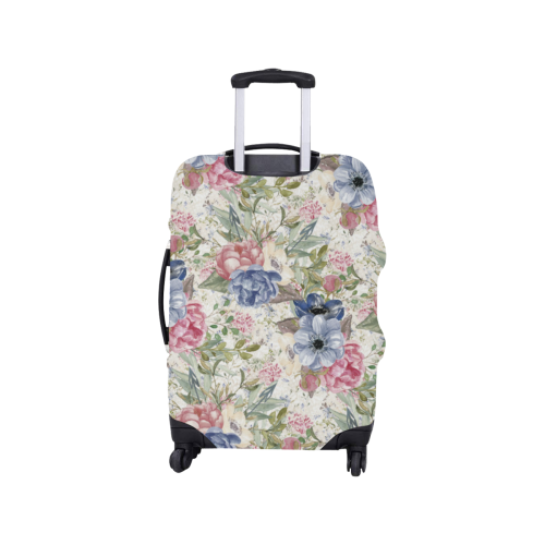 Watercolor Vintage Flowers Pattern 01 Luggage Cover/Small 18"-21"
