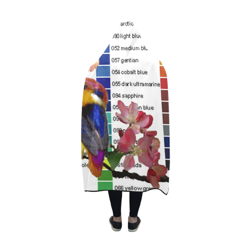 Colour Chart with Kingfisher Hooded Blanket 60''x50''