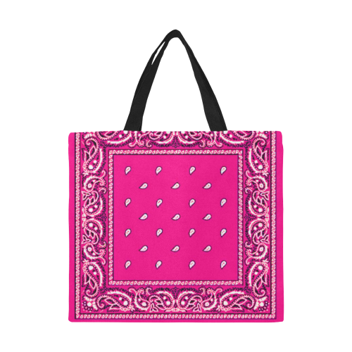 KERCHIEF PATTERN PINK All Over Print Canvas Tote Bag/Large (Model 1699)