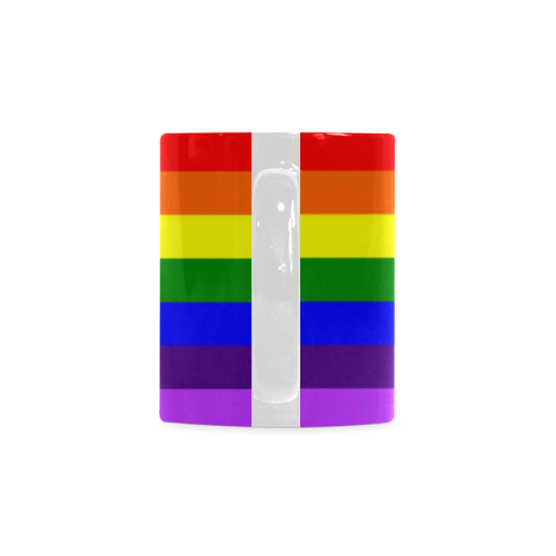 Rainbow Flag (Gay Pride - LGBTQIA+) White Mug(11OZ)