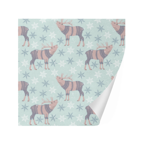 Funny Winter Deer Sweater Snowflakes Gift Wrapping Paper 58"x 23" (1 Roll)