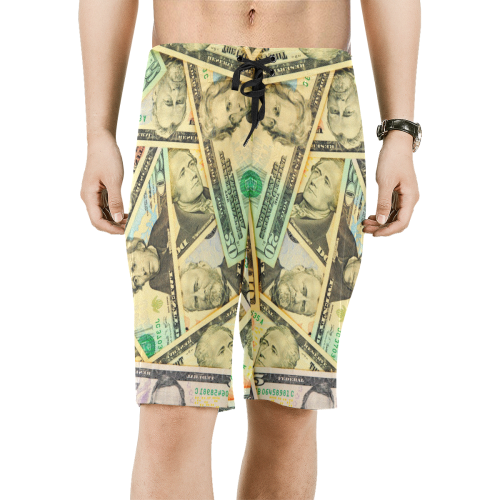 US DOLLARS Men's All Over Print Board Shorts (Model L16)
