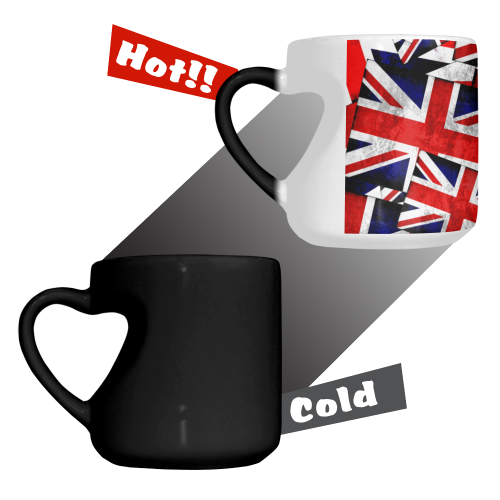 Union Jack British UK Flag Heart-shaped Morphing Mug
