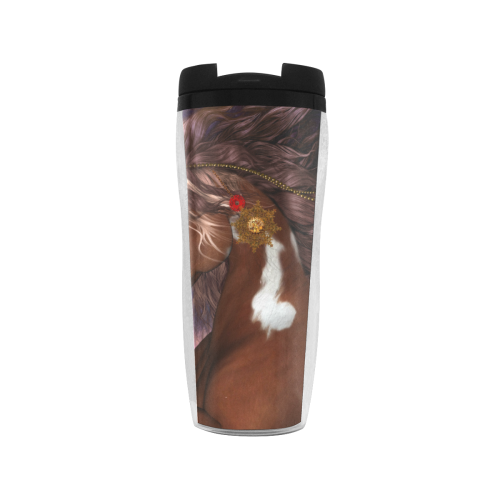 Awesome steampunk horse with clocks gears Reusable Coffee Cup (11.8oz)