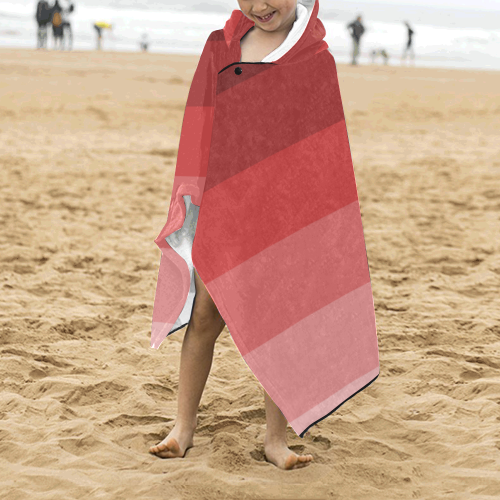Copper multicolored stripes Kids' Hooded Bath Towels
