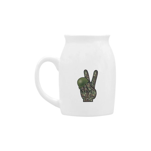 Forest Camouflage Peace Sign Milk Cup (Small) 300ml