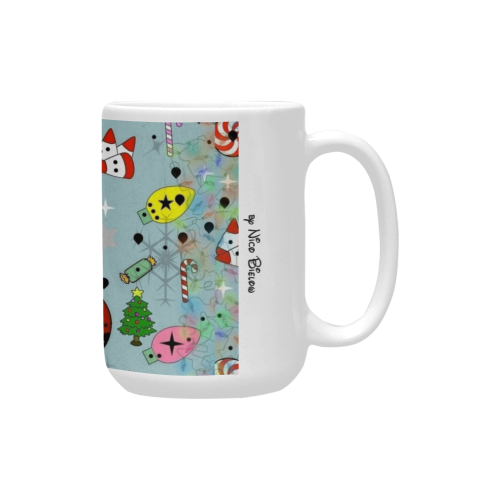 Christmas Hippo by Nico Bielow Custom Ceramic Mug (15OZ)