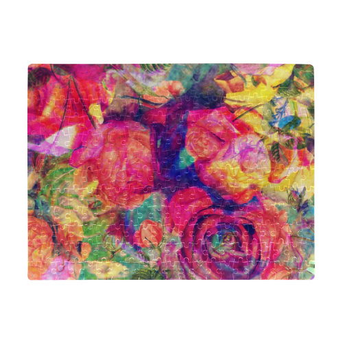 flowers #flowers #pattern A3 Size Jigsaw Puzzle (Set of 252 Pieces)