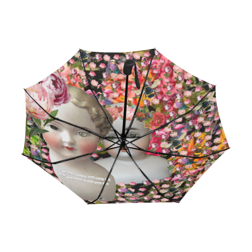 Two Flower Dolls Anti-UV Auto-Foldable Umbrella (Underside Printing) (U06)