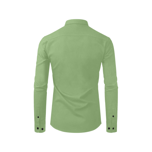 color asparagus Men's All Over Print Casual Dress Shirt (Model T61)