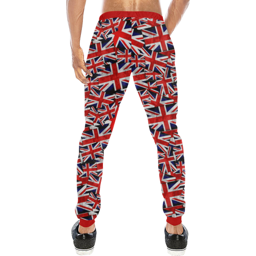 Union Jack British UK Flag - Red Men's All Over Print Sweatpants (Model L11)