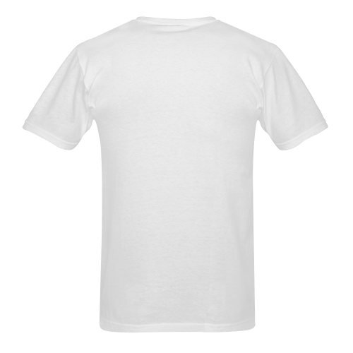 Raven Sugar Skull White Men's T-Shirt in USA Size (Two Sides Printing)