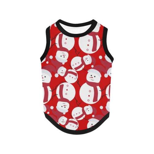 Snowman - RED All Over Print Pet Tank Top