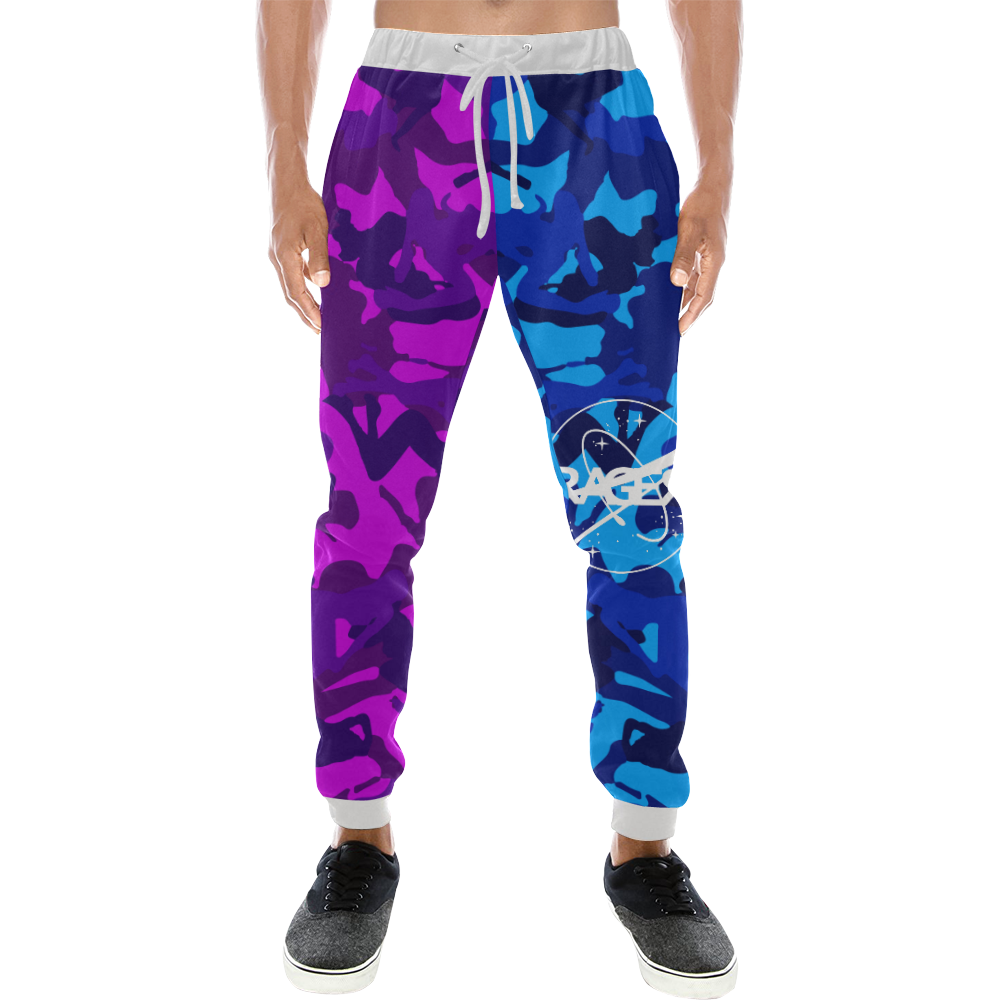 purple camo joggers mens