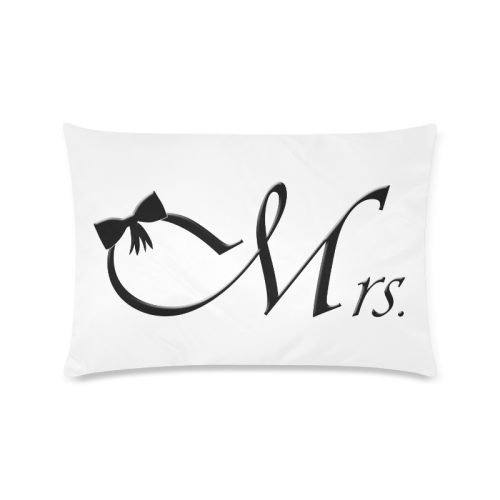 For the Mistress (Mrs.) Custom Zippered Pillow Case 16"x24"(Twin Sides)