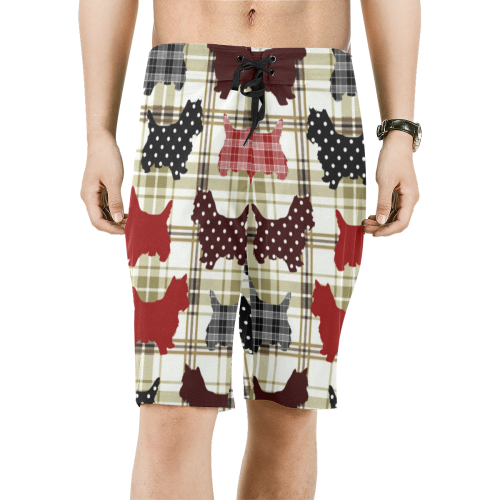 Westie Men's All Over Print Board Shorts (Model L16)