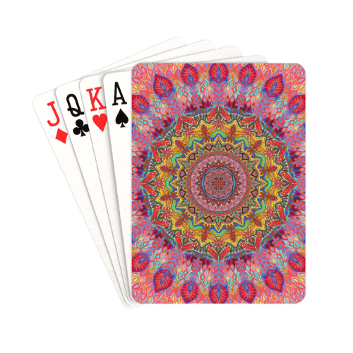 mandala paon 8 Playing Cards 2.5"x3.5"