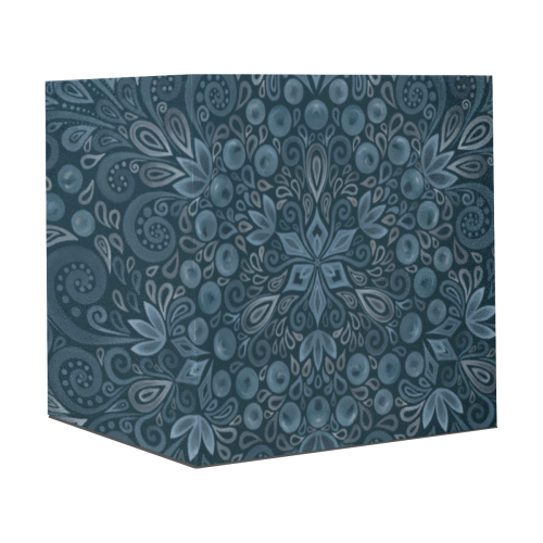 Blueberry Field, Blue, Watercolor Mandala Gift Wrapping Paper 58"x 23" (1 Roll)