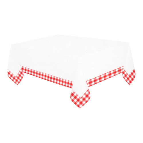 Gingham Cotton Linen Tablecloth 60" x 90"