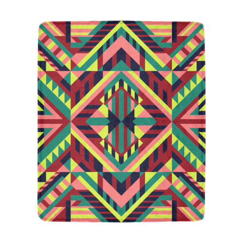 Modern Geometric Pattern Ultra-Soft Micro Fleece Blanket 50"x60"