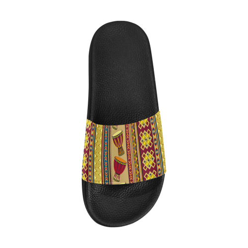 Traditional Africa Border Wallpaper Pattern 4 Men's Slide Sandals (Model 057)
