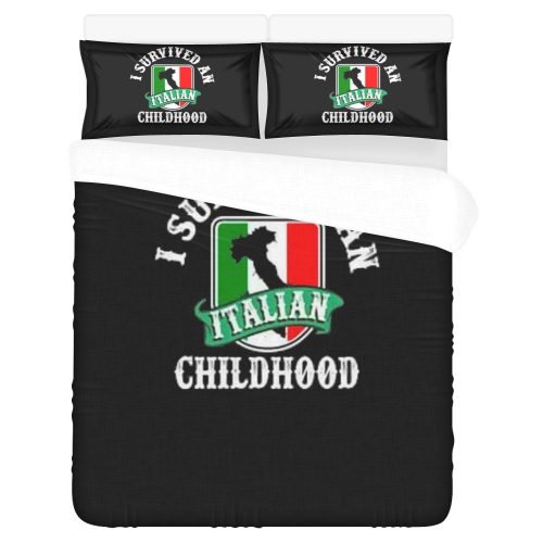 I Survived An Italian Childhood 3-Piece Bedding Set
