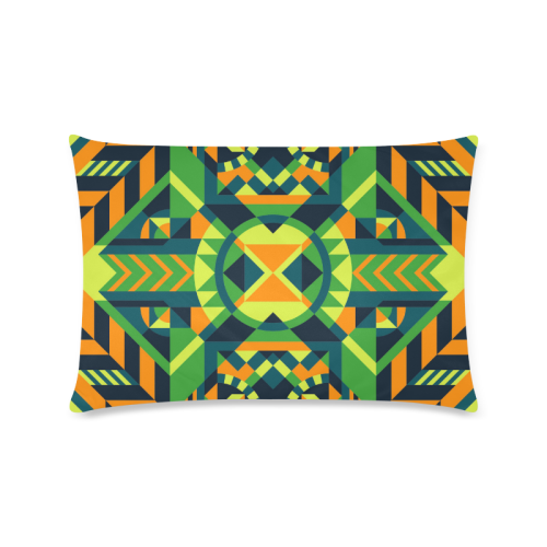 Modern Geometric Pattern Custom Rectangle Pillow Case 16"x24" (one side)