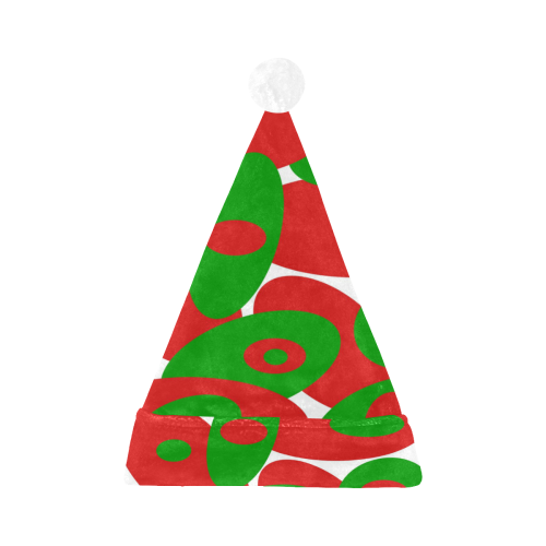 Red and Green Orbs Santa Hat