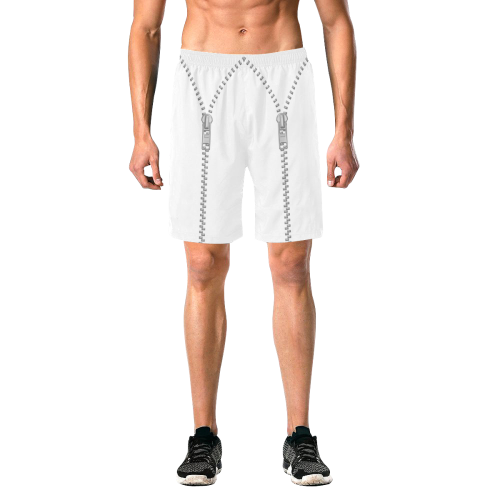 ZIPPER ONE Men's All Over Print Elastic Beach Shorts (Model L20)