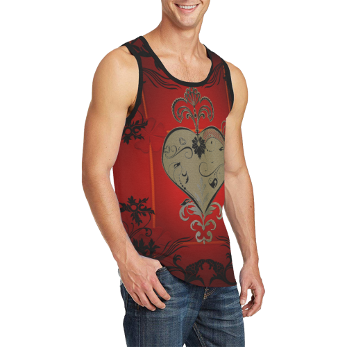 Wonderful decorative heart Men's All Over Print Tank Top (Model T57)