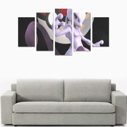 Mewtwo Caught Canvas Print Sets A (No Frame)