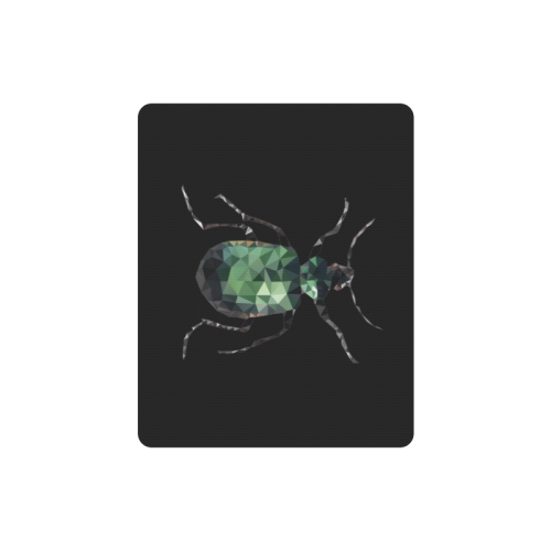 Low poly geometric green bug Rectangle Mousepad