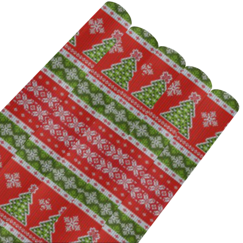 Real Christmas Trees Ugly Sweater Gift Wrapping Paper 58"x 23" (5 Rolls)