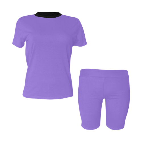 color medium purple Women's Short Yoga Set