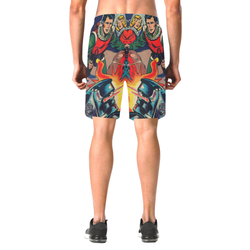 Battle in Space Men's All Over Print Elastic Beach Shorts (Model L20)