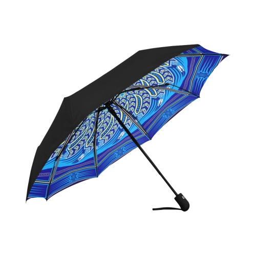 Wind Spirit Blue Anti-UV Auto-Foldable Umbrella (Underside Printing) (U06)
