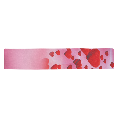 lovely romantic sky heart pattern for valentines day, mothers day, birthday, marriage Table Runner 14x72 inch