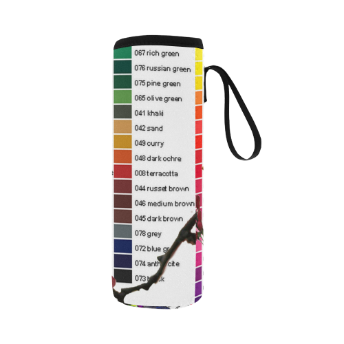 Colour Chart with Kingfisher Neoprene Water Bottle Pouch/Large
