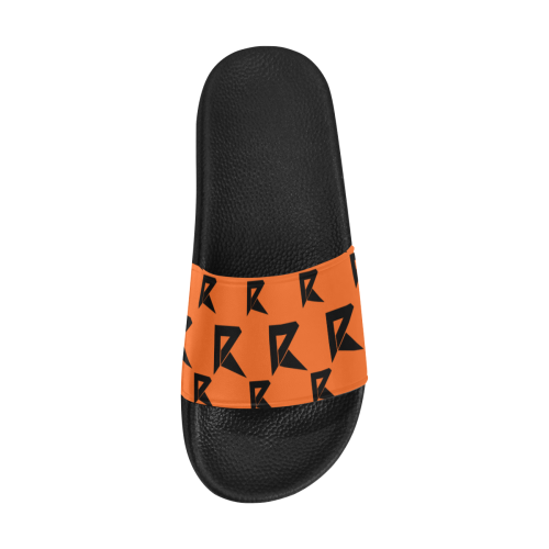 Men's Slide Sandals (Orange) Men's Slide Sandals (Model 057)