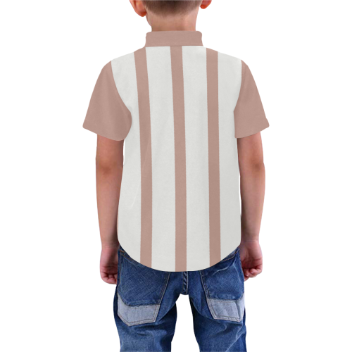 Lamassu Stripes Boys' All Over Print Short Sleeve Shirt (Model T59)