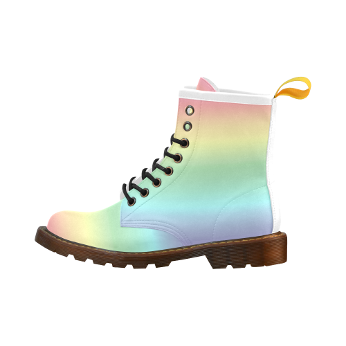 Pastel Rainbow High Grade PU Leather Martin Boots For Men Model 402H