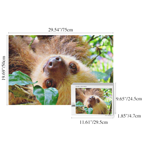 Awesome Sloth by JamColors 1000-Piece Wooden Photo Puzzles