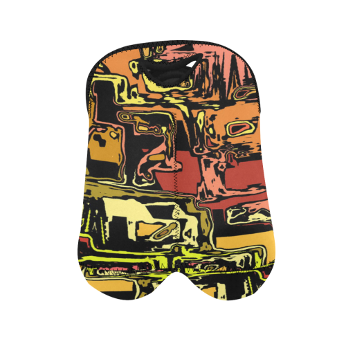 modern abstract 47C by JamColors 2-Bottle Neoprene Wine Bag
