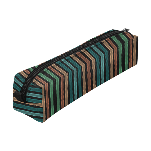 Fun pastel lines in green blue orange and red Pencil Pouch/Small (Model 1681)
