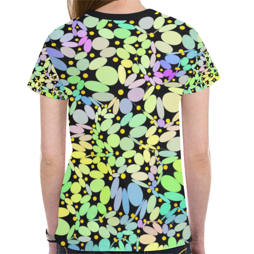 Power Flowers 318A by JamColors New All Over Print T-shirt for Women (Model T45)