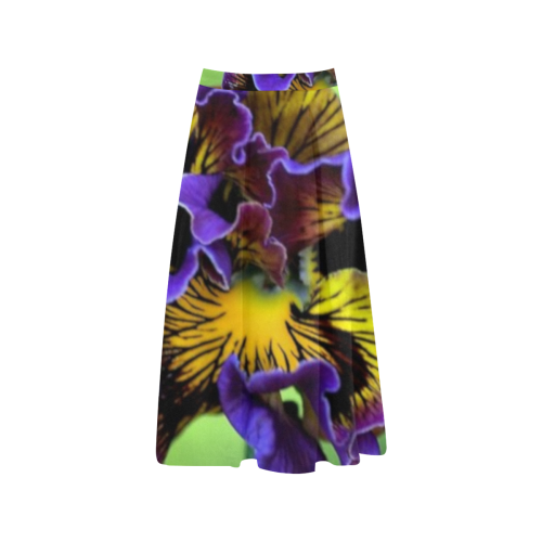 violet flower Aoede Crepe Skirt (Model D16)